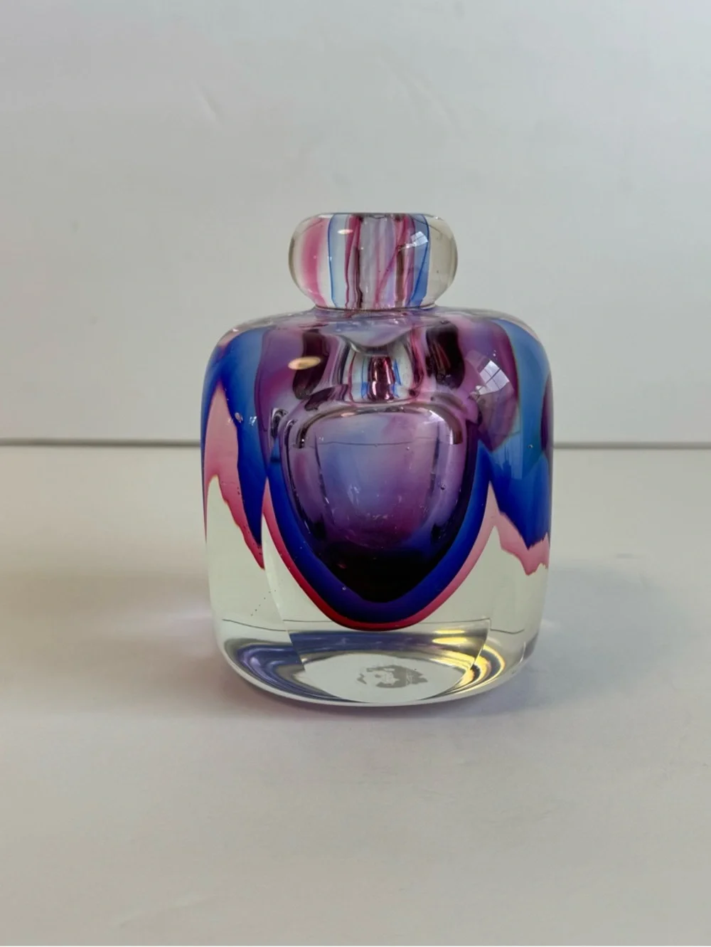 Vintage Summerso Art Glass Bud Vase Purple Pink Blue Murano Style - Picture 5 of 10